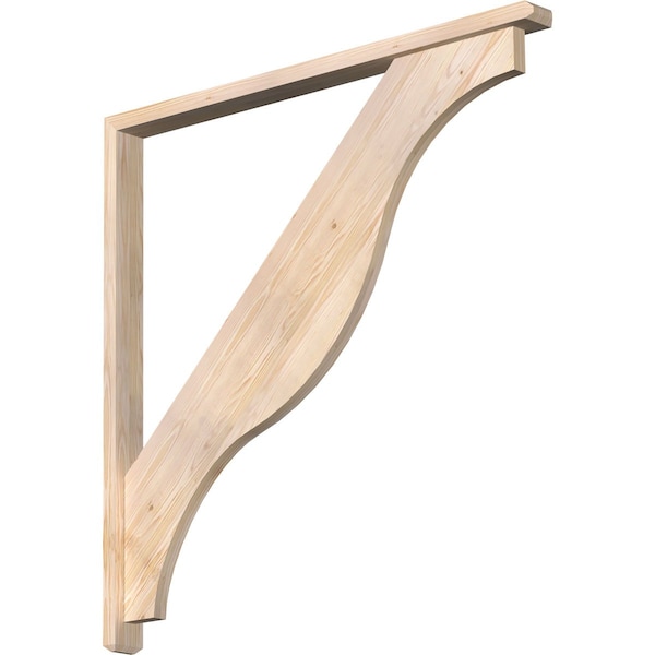 Ekena Millwork Funston Craftsman Smooth Bracket w/ Offset Brace, Douglas Fir, 3 1/2"W x 48"D x 48"H BKT0402X48X48FST04SDF - main